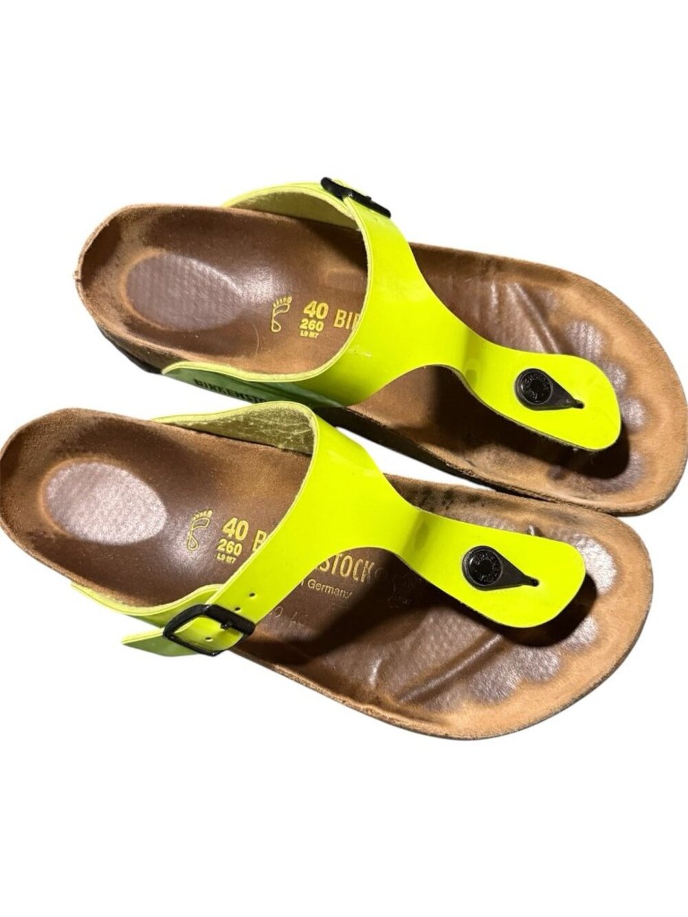 Birkenstock Gizeh, Size 40  Lime Green Sandals Flip-Flops
